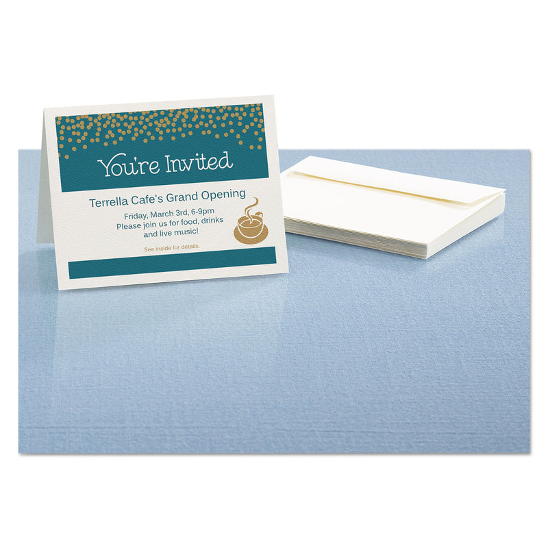 Avery Note Cards with Matching Envelopes, Inkjet, 65lb, 4.25 x 5.5, Textured Uncoated White, 50 Cards, 2 Cards/Sheet, 25 Sheets/Box