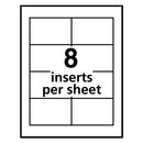Avery Name Badge Insert Refills, Horizontal/Vertical, 2 1/4 x 3 1/2, White, 400/Box