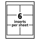 Avery Pin-Style Badge Holder with Laser/Inkjet Insert, Top Load, 4 x 3, White, 100/Box