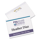 Avery Pin-Style Badge Holder with Laser/Inkjet Insert, Top Load, 4 x 3, White, 100/Box