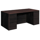 HON 10700 Series Double Pedestal Desk with Full-Height Pedestals, 72" x 36" x 29.5", Mahogany