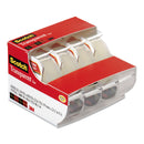 Scotch Transparent Tape In Handheld Dispenser, 1" Core, 0.75" x 70.83 ft, Transparent, 4/Pack