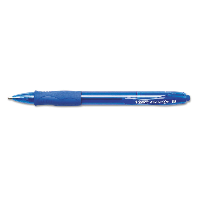 BIC GLIDE Bold Ballpoint Pen, Retractable, Bold 1.6 mm, Blue Ink, Translucent Blue Barrel, Dozen