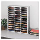 Fellowes Literature Organizer, 36 Letter Compartments, 29 x 11.88 x 34.69, Dove Gray