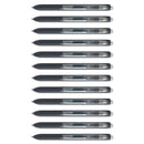 Paper Mate InkJoy Gel Pen, Retractable, Medium 0.7 mm, Black Ink, Black Barrel, Dozen