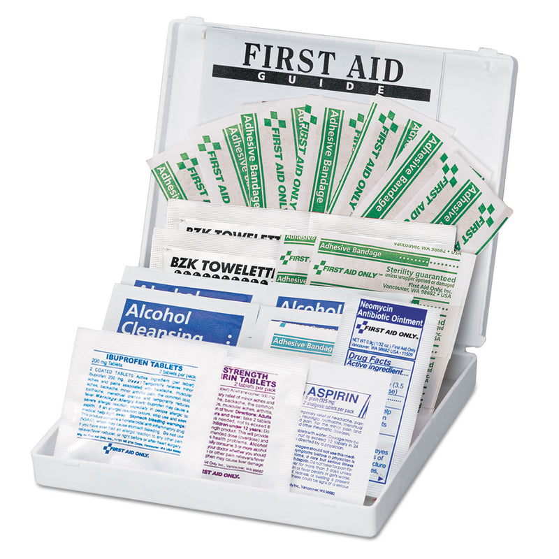 First Aid Only All-Purpose First Aid Kit, 34 Pieces, 3.74 x 4.75, 34 Pieces, Plastic Case