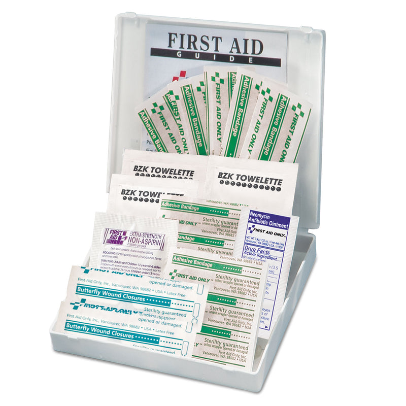 First Aid Only All-Purpose First Aid Kit, 21 Pieces, 4.75 x 3, Plastic Case