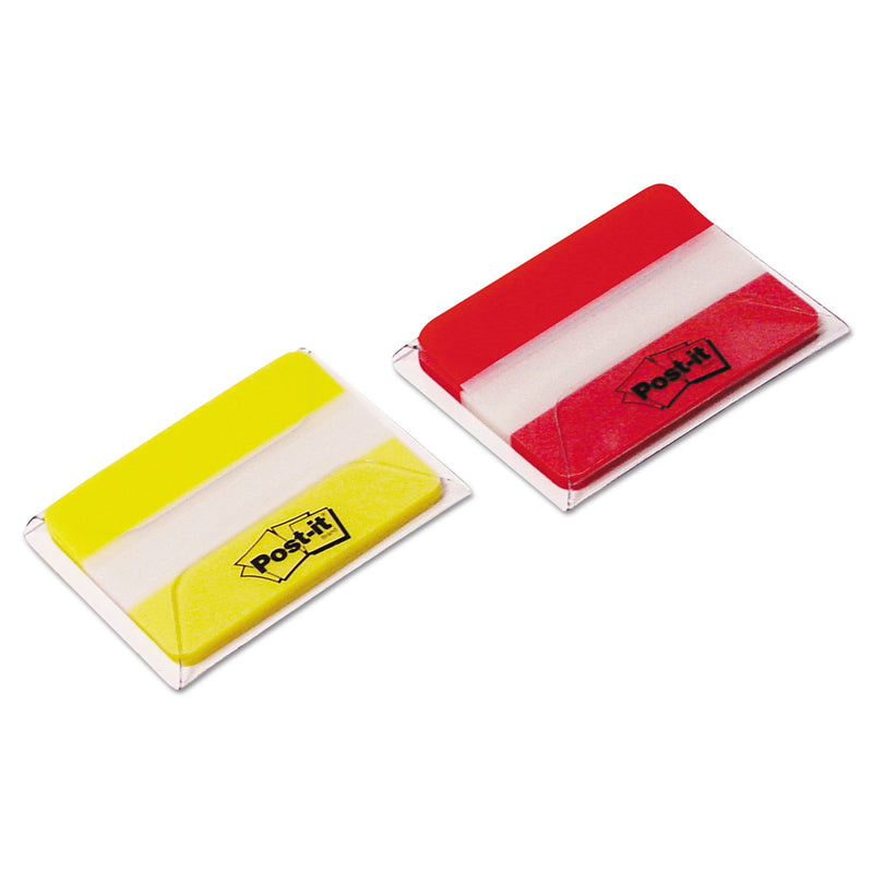 Post-it Solid Color Tabs, 1/5-Cut, Assorted Colors (Red and Yellow), 2" Wide, 44/Pack