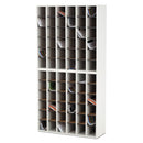 Safco Wood Mail Sorter with Adjustable Dividers, Stackable, 36 Compartments, 33.75 x 12 x 32.75, Gray