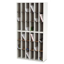 Safco Wood Mail Sorter with Adjustable Dividers, Stackable, 18 Compartments, 33.75 x 12 x 32.75, Gray