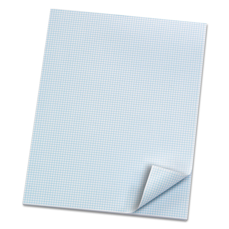 Ampad Quadrille Pads, Quadrille Rule (8 sq/in), 50 White (Heavyweight 20 lb Bond) 8.5 x 11 Sheets