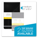 TOPS Idea Collective Journal Pad with Hard Cover, Wide/Legal Rule, Black Cover, 120 Cream 5 x 8.25 Sheets