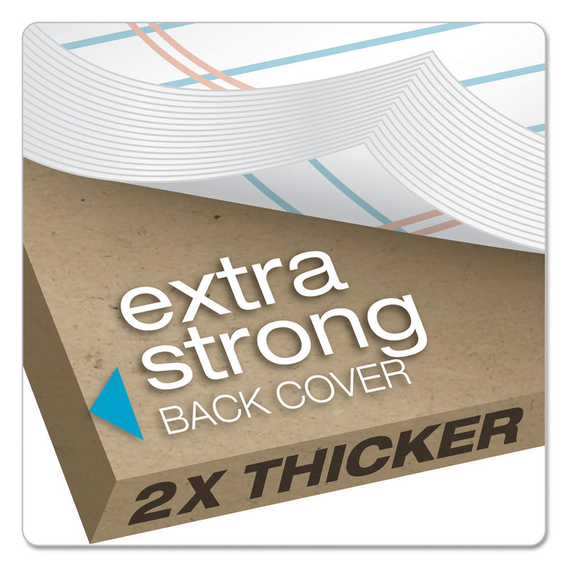 TOPS Docket Gold Ruled Perforated Pads, Wide/Legal Rule, 50 White 8.5 x 14 Sheets, 12/Pack