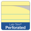 TOPS Double Docket Ruled Pads, Pitman Rule Variation (Offset Dividing Line - 3" Left), 100 Canary 8.5 x 11.75 Sheets, 6/Pack