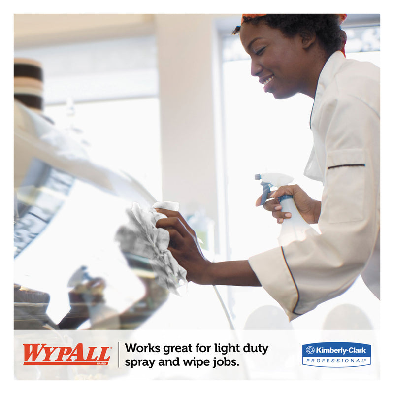 WypAll L10 Towels, POP-UP Box, 1-Ply, 9 x 10.5, White, 125/Box, 18 Boxes/Carton