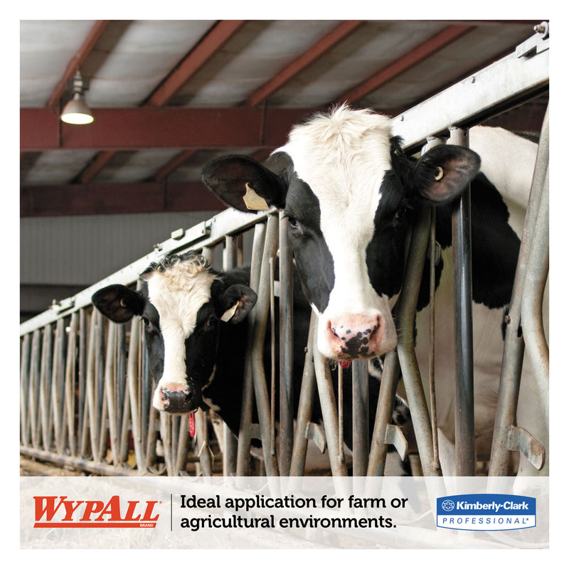 WypAll L10 SANI-PREP Dairy Towels, Banded, 2-Ply, 9.3 x 10.5, 200/Pack, 12 Packs/Carton