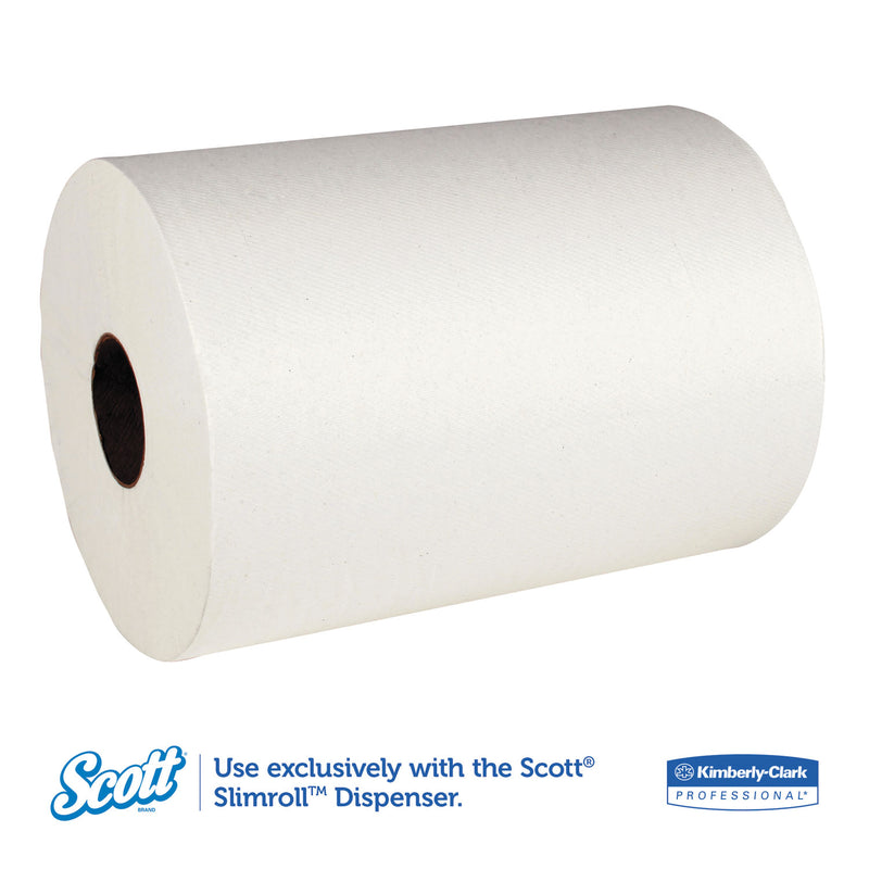 Scott Control Slimroll Towels, Absorbency Pockets, 8" x 580 ft, White, 6 Rolls/Carton