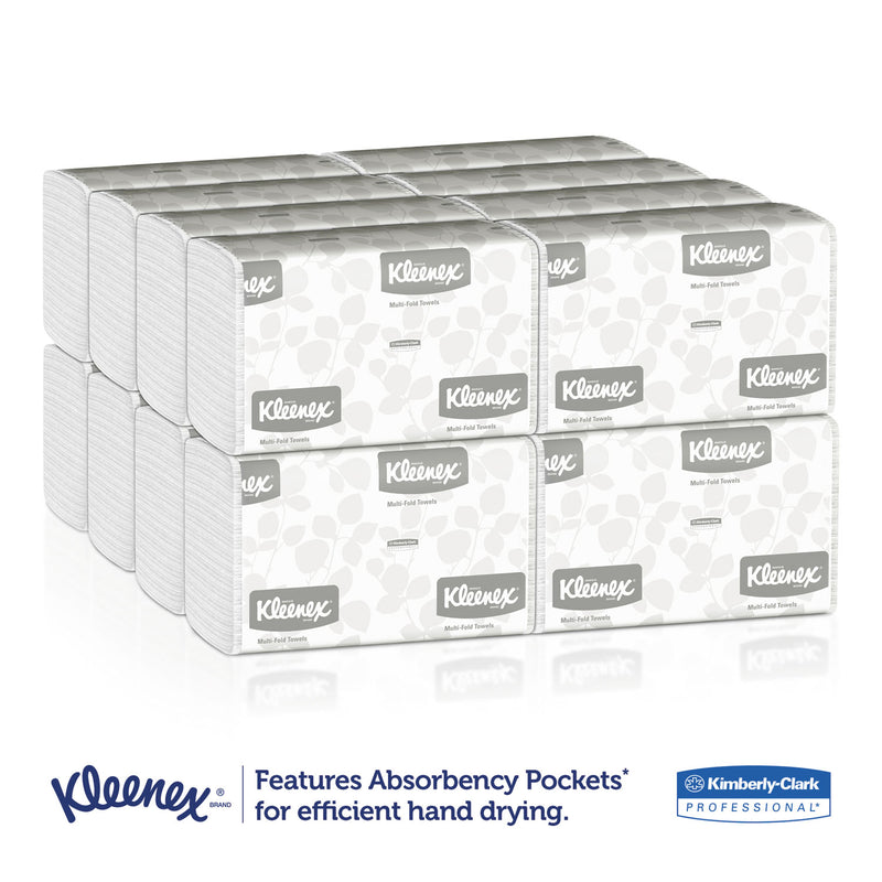 Kleenex Multi-Fold Paper Towels, 9.2 x 9.4, White, 150/Pack, 16 Packs/Carton