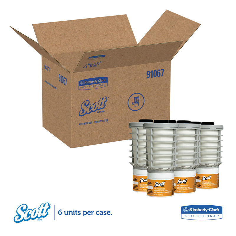 Scott Essential Continuous Air Freshener Refill, Citrus, 48 mL Cartridge, 6/Carton