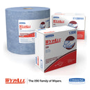 WypAll X90 Cloths, POP-UP Box, 2-Ply, 8.3 x 16.8, Denim Blue, 68/Box, 5 Boxes/Carton
