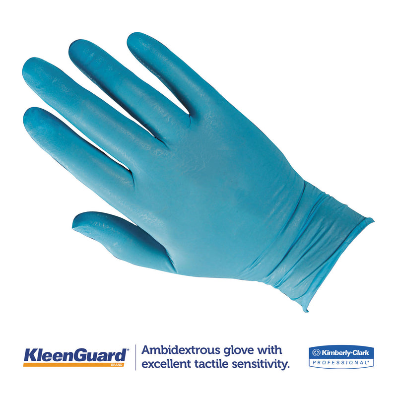 KleenGuard G10 Nitrile Gloves, Powder-Free, Blue, 242mm Length, Large, 100/Box, 10 Boxes/CT