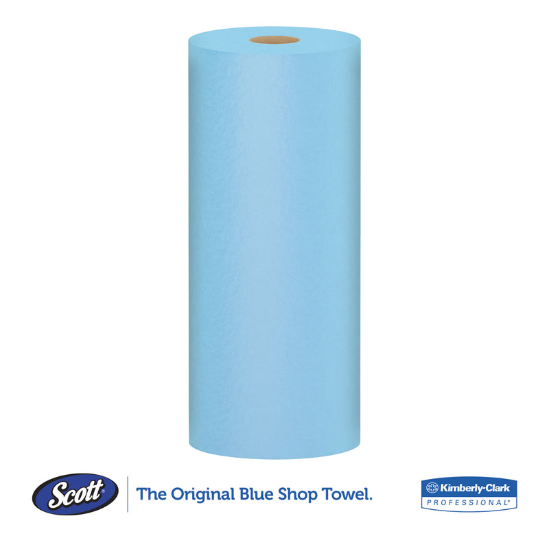 Scott Shop Towels, Standard Roll, 1-Ply, 9.4 x 11, Blue, 55/Roll, 30 Rolls/Carton