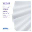 Kimtech W4 Critical Task Wipers, Flat Double Bag, 12 x 12, White, 100/Bag, 5 Bags/Carton