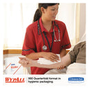 WypAll X50 Cloths, 1/4 Fold, 12.5 x 10, White, 26/Pack, 32 Packs/Carton