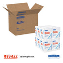 WypAll General Clean X60 Cloths, 1/4 Fold, 12.5 x 13, White, 76/Box, 12 Boxes/Carton