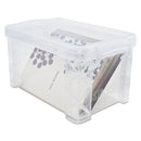 Advantus Super Stacker Storage Boxes, Holds 500 4 x 6 Cards, 7.25 x 5 x 4.75, Plastic, Clear