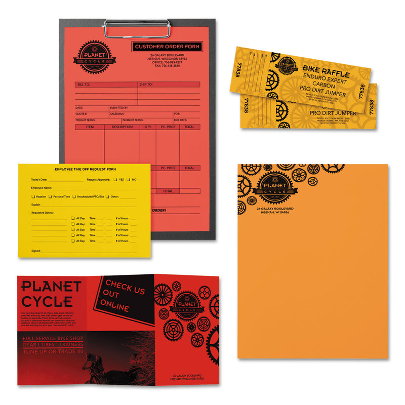 Astrobrights Color Paper - "Warm" Assortment, 24 lb Bond Weight, 8.5 x 11, Assorted Warm Colors, 500/Ream