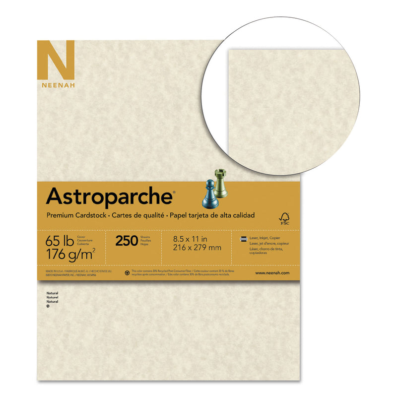 Astrobrights Color Cardstock, 65 lb Cover Weight, 8.5 x 11, Natural Parchment, 250/Pack