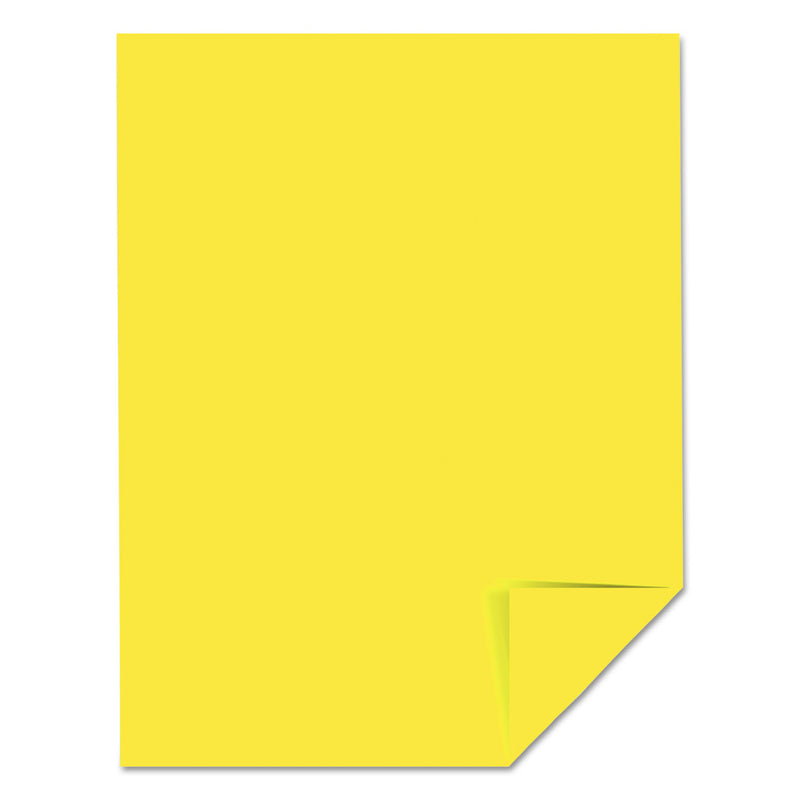 Astrobrights Color Cardstock, 65 lb Cover Weight, 8.5 x 11, Lift-Off Lemon, 250/Pack