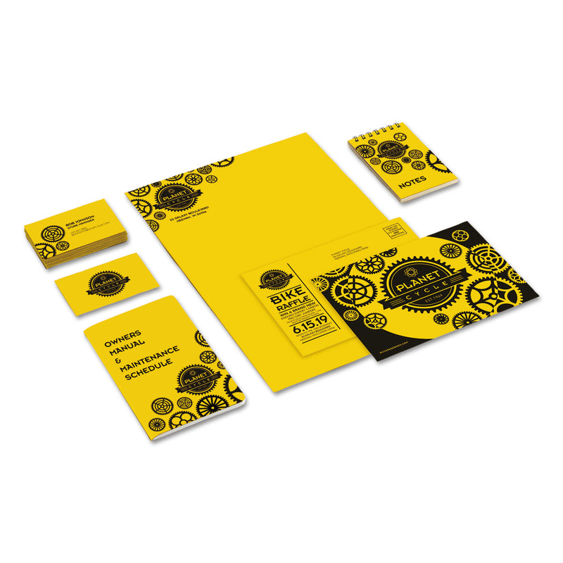 Astrobrights Color Cardstock, 65 lb Cover Weight, 8.5 x 11, Solar Yellow, 250/Pack