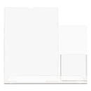 deflecto Superior Image Slanted Sign Holder with Side Pocket, 13.5w x 4.25d x 10.88h, Clear