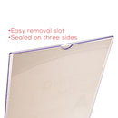 deflecto Superior Image Slanted Sign Holder with Business Card Holder, 8.5w x 4.5d x 11h, Clear