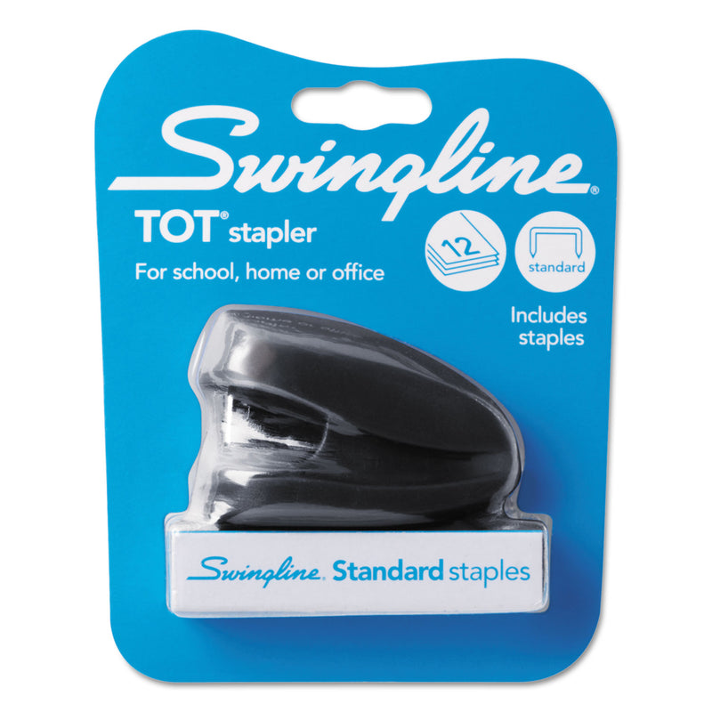 Swingline TOT Mini Stapler, 12-Sheet Capacity, Black