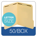 Pendaflex Top Tab Fastener Folder, 2 Fasteners, Letter Size, Manila Exterior, 50/Box
