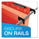 Pendaflex SureHook Hanging Folders, Letter Size, 1/5-Cut Tabs, Red, 20/Box