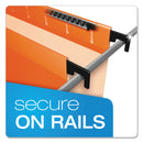 Pendaflex SureHook Hanging Folders, Letter Size, 1/5-Cut Tabs, Orange, 20/Box