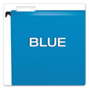 Pendaflex SureHook Hanging Folders, Letter Size, 1/5-Cut Tabs, Blue, 20/Box