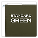 Pendaflex Standard Green Hanging Folders, Letter Size, 1/3-Cut Tabs, Standard Green, 25/Box