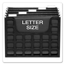Pendaflex Desktop File With Hanging Folders, Letter Size, 6" Long, Black