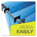 Pendaflex SureHook Hanging Folders, Letter Size, 1/5-Cut Tabs, Blue, 20/Box