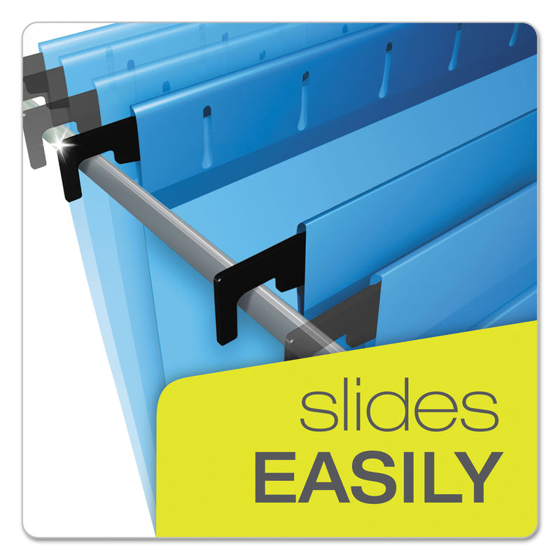 Pendaflex SureHook Hanging Folders, Letter Size, 1/5-Cut Tabs, Blue, 20/Box