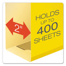 Pendaflex Extra Capacity Reinforced Hanging File Folders with Box Bottom, 2" Capacity, Letter Size, 1/5-Cut Tabs, Yellow, 25/Box