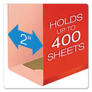 Pendaflex Extra Capacity Reinforced Hanging File Folders with Box Bottom, 2" Capacity, Legal Size, 1/5-Cut Tabs, Red, 25/Box