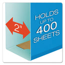 Pendaflex Extra Capacity Reinforced Hanging File Folders with Box Bottom, 2" Capacity, Letter Size, 1/5-Cut Tabs, Blue, 25/Box