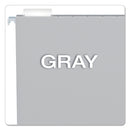 Pendaflex Colored Hanging Folders, Letter Size, 1/5-Cut Tabs, Gray, 25/Box