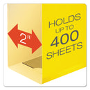 Pendaflex Extra Capacity Reinforced Hanging File Folders with Box Bottom, 2" Capacity, Legal Size, 1/5-Cut Tabs, Yellow, 25/Box